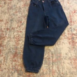 Express size 10 supersoft jeans. Elastic waist super high rise. Elastic at ankle